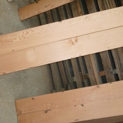 Reclaimed floorboards Douglas fir re-sawn flooring £38 sq meter