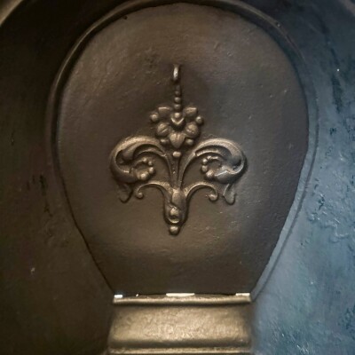 Antique Victorian Cast Iron Arched Fireplace Insert