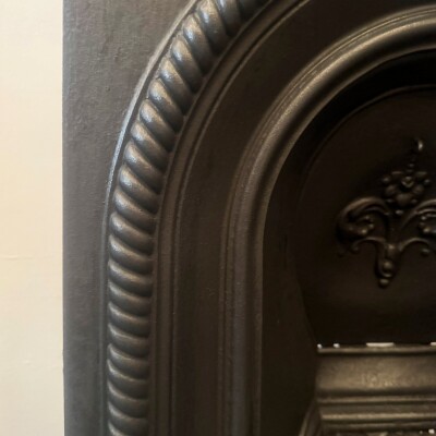 Antique Victorian Cast Iron Arched Fireplace Insert