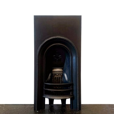 Antique Victorian Cast Iron Arched Fireplace Insert