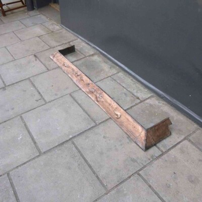 Antique Art Nouveau Copper Fireplace Fender