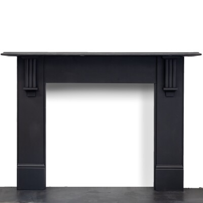 Antique Victorian Slate Fireplace Surround With Corbels