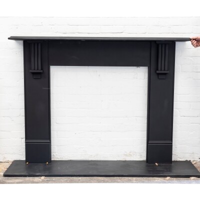 Antique Victorian Slate Fireplace Surround With Corbels