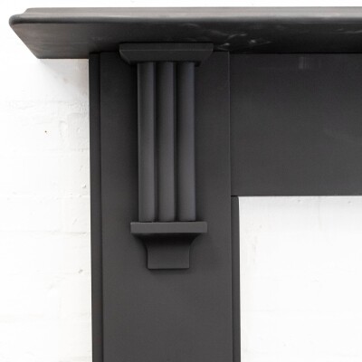 Antique Victorian Slate Fireplace Surround With Corbels