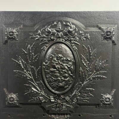 Antique Cast Iron Fire Back Plate