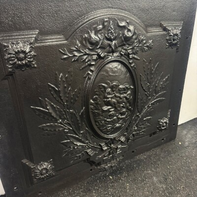 Antique Cast Iron Fire Back Plate