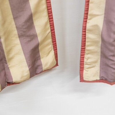 Reclaimed Long Brushed Silk Striped Curtains (295cm drop)