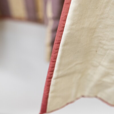 Reclaimed Long Brushed Silk Striped Curtains (295cm drop)