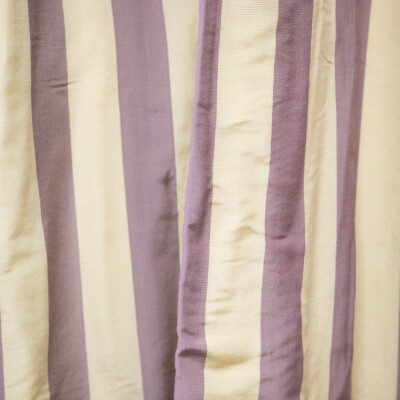 Reclaimed Long Brushed Silk Striped Curtains (295cm drop)