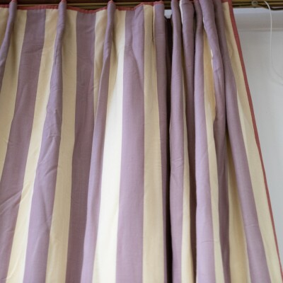Reclaimed Long Brushed Silk Striped Curtains (295cm drop)