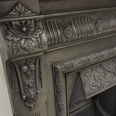 Antique Cast Iron Combination Fireplace