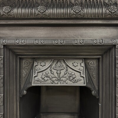 Antique Cast Iron Combination Fireplace