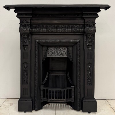 Antique Cast Iron Combination Fireplace