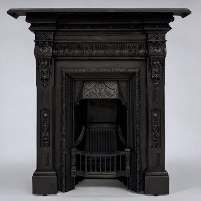 Antique Cast Iron Combination Fireplace