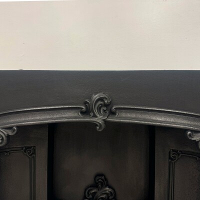 Antique Floral Georgian Cast Iron Hob Grate Insert