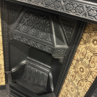 Antique Victorian Tiled Fireplace Insert