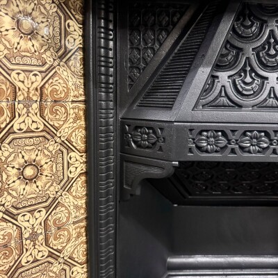 Antique Victorian Tiled Fireplace Insert