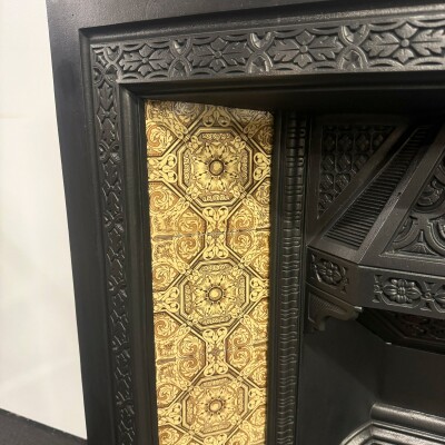 Antique Victorian Tiled Fireplace Insert