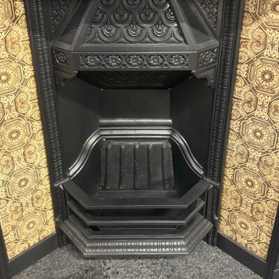 Antique Victorian Tiled Fireplace Insert