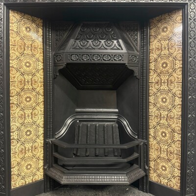 Antique Victorian Tiled Fireplace Insert