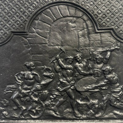 Antique Cast Iron Fire Back Plate