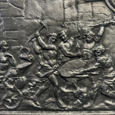 Antique Cast Iron Fire Back Plate