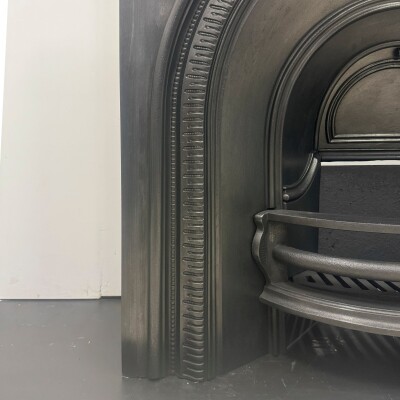 Antique Victorian Cast Iron Arched Fireplace Insert