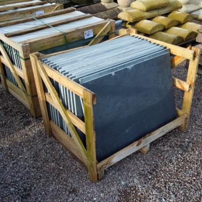 New: Black Riven Slate Paving - by the crate