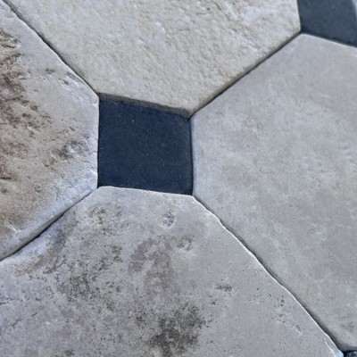 Reclaimed limestones cabochon flooring 