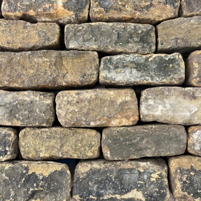 Reclaimed Punch Face Building Stone - 6” Backed Off