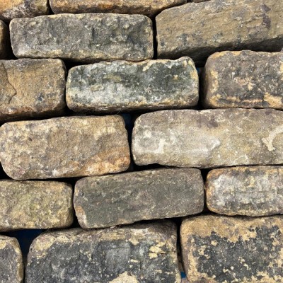 Reclaimed Punch Face Building Stone - 6” Backed Off