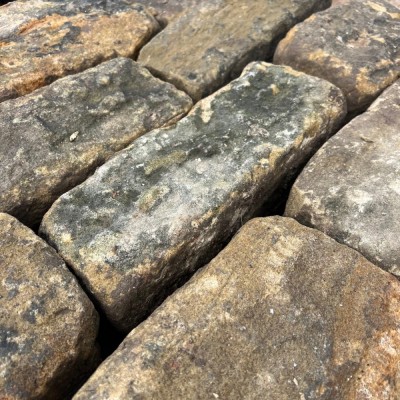 Reclaimed Punch Face Building Stone - 6” Backed Off