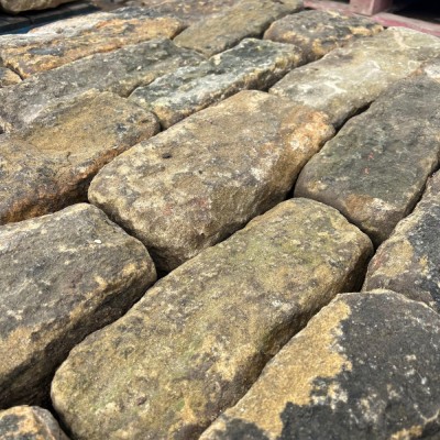 Reclaimed Punch Face Building Stone - 6” Backed Off