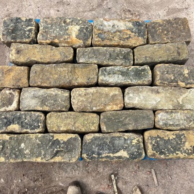 Reclaimed Punch Face Building Stone - 6” Backed Off