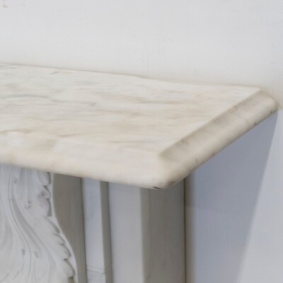 Antique Victorian Marble Surround with Ornate Carved Corbels