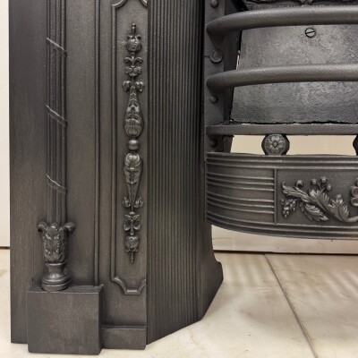 Antique Georgian Cast Iron Register Grate Fireplace