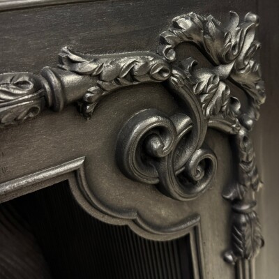 Antique Georgian Cast Iron Register Grate Fireplace