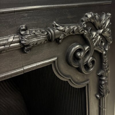 Antique Georgian Cast Iron Register Grate Fireplace
