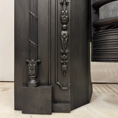 Antique Georgian Cast Iron Register Grate Fireplace