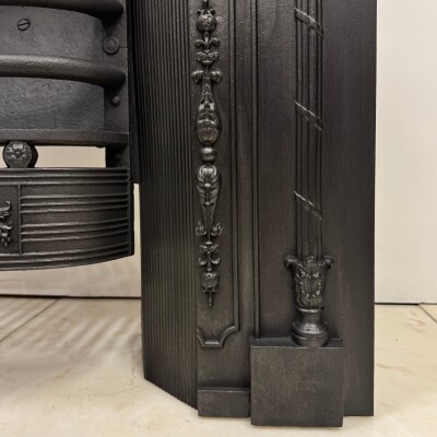 Antique Georgian Cast Iron Register Grate Fireplace