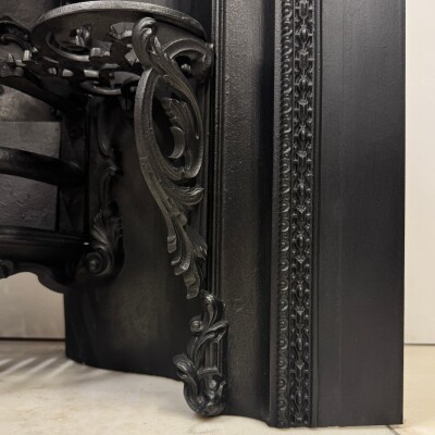 Antique Ornate Georgian Cast Iron Hob Grate Insert