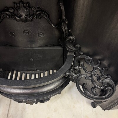 Antique Ornate Georgian Cast Iron Hob Grate Insert
