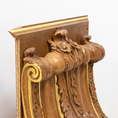 Pair of Monumental Carved Oak Corbels from Clothworkers Hall, London