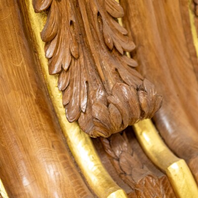 Pair of Monumental Carved Oak Corbels from Clothworkers Hall, London