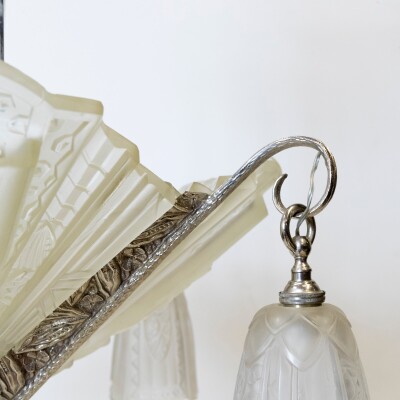 Antique French Art Deco Célestin Jamain Glass Chandelier | Frontisi