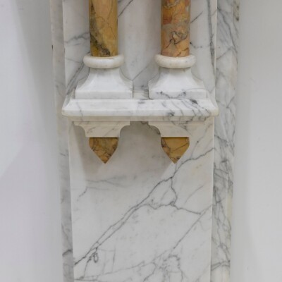 Antique Fireplace Surround With Sienna Marble Columns