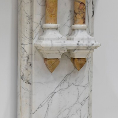 Antique Fireplace Surround With Sienna Marble Columns