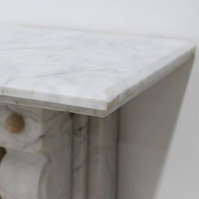 Antique Fireplace Surround With Sienna Marble Columns