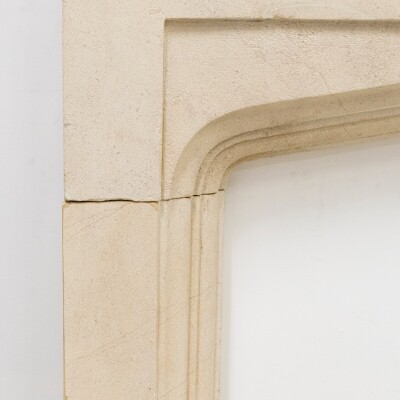 Antique Gothic Revival Bath Stone Fireplace Surround