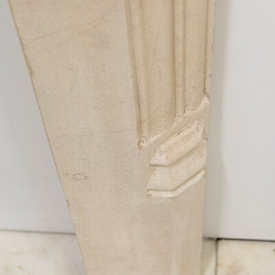 Antique Gothic Revival Bath Stone Fireplace Surround